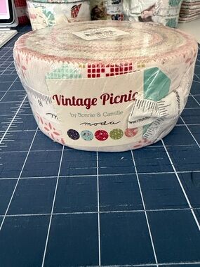 Moda Vintage Picnic Jelly Roll - Aqua Coral Mint Cream